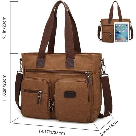 Women Tote Bag Top Handle Satchel Shoulder Messenger Crossbody Work Travel Purse - Picture 3 of 8